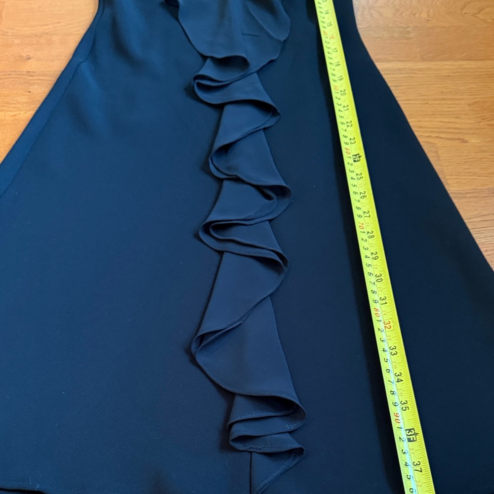 Black Ruffle-Front Women’s Dress - Picture 12 of 15